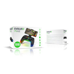 EVOLVEO Ptero2, bezdrôtový & drôtový gamepad pre PC, PS3/4/5, iOS, Android, Switch, čierny