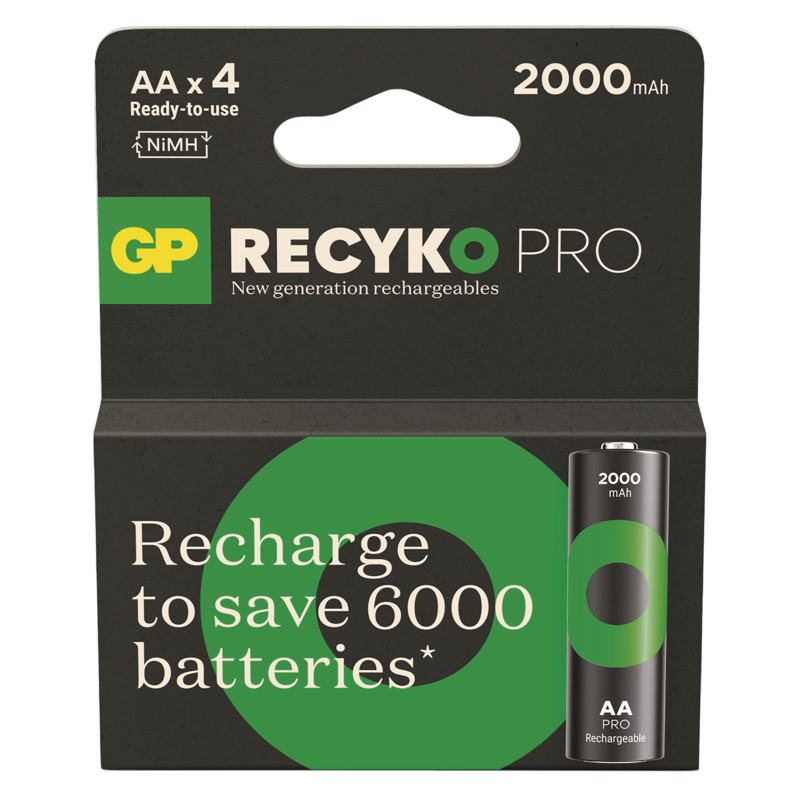 GP BATERIE - GP Nabíjací bat. ReCyko Pre AA (HR6) 2000mAh - 4ks