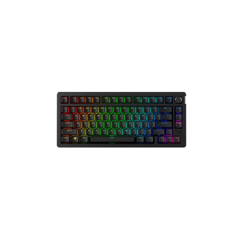 HyperX Alloy Rise 75/Bezdrôtová USB + Bluetooth/Čierna