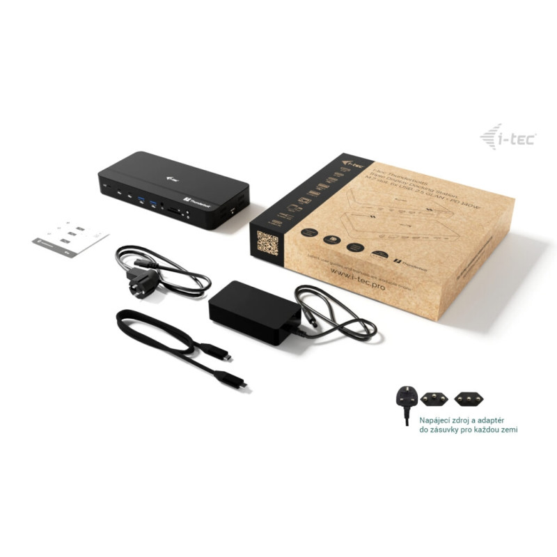 i-tec Thunderbolt 5 Triple Display Docking Station, M.2 slot, 6x USB, 2.5 GLAN, Power Delivery 140W
