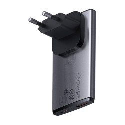 NONAME - Baseus Nabíjačka do siete GaN5 Pro Ultra Slim USB-C/USB-A 65 W sivá