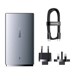 NONAME - Baseus Nabíjačka do siete GaN5 Pro Ultra Slim USB-C/USB-A 65 W sivá