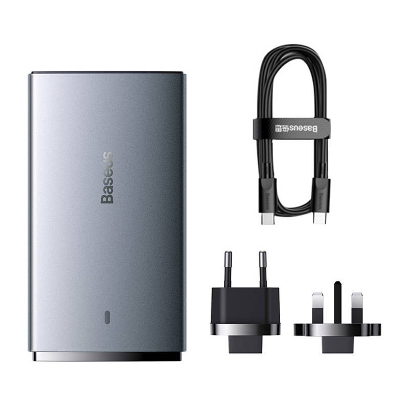 NONAME - Baseus Nabíjačka do siete GaN5 Pro Ultra Slim USB-C/USB-A 65 W sivá