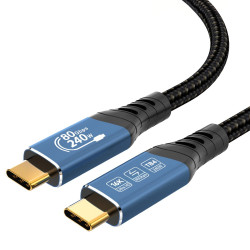 PremiumCord USB4™ Version2.0 80Gbps 16K@60Hz 240W Thunderbolt 3 a 4 kábel 0,8m