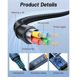 PremiumCord USB4™ Version2.0 80Gbps 16K@60Hz 240W Thunderbolt 3 a 4 kábel 0,8m
