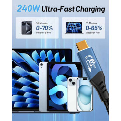 PremiumCord USB4™ Version2.0 80Gbps 16K@60Hz 240W Thunderbolt 3 a 4 kábel 0,8m