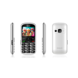 EVOLVEO EasyPhone XS, mobilný telefón pre seniorov, biely