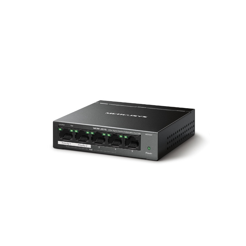 Mercusys MS105GP 5xGb destop switch 4xPoE+