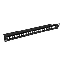 LANBERG PATCH PANEL BLANK 24 PORTOV 1U PRO MODULY KEYSTONE ČIERNY