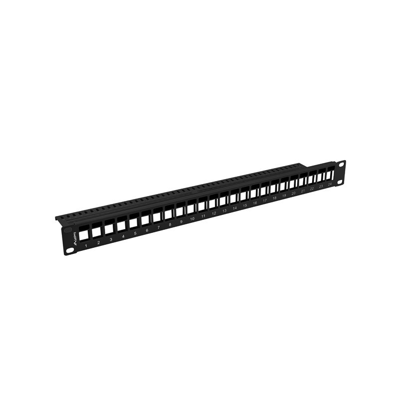 LANBERG PATCH PANEL BLANK 24 PORTOV 1U PRO MODULY KEYSTONE ČIERNY