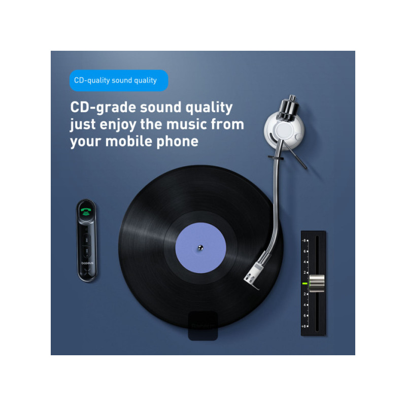 NONAME - Baseus bluetoooth audio adaptér Qiyin černý