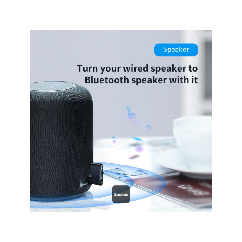 NONAME - Baseus bluetoooth audio adaptér Qiyin černý