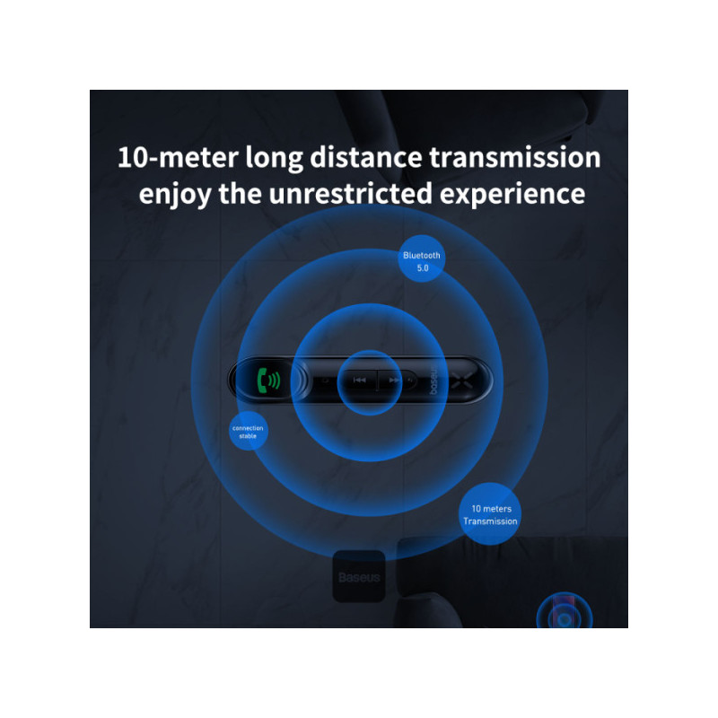 NONAME - Baseus bluetoooth audio adaptér Qiyin černý