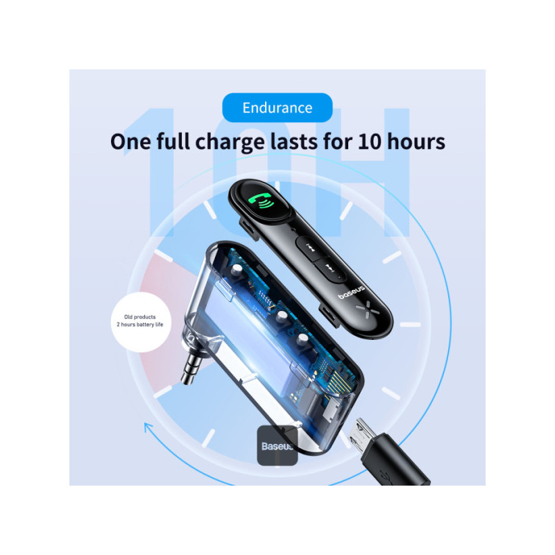 NONAME - Baseus bluetoooth audio adaptér Qiyin černý