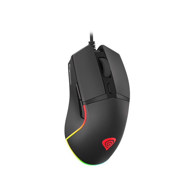 Genesis herná optická myš KRYPTON 220/RGB/6400 DPI/Herná/Optická/6 000 DPI/Drôtová USB/Čierna