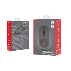 Genesis herná optická myš KRYPTON 220/RGB/6400 DPI/Herná/Optická/6 000 DPI/Drôtová USB/Čierna