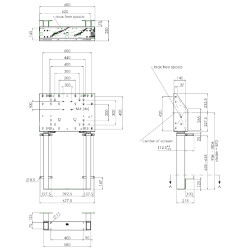 VOGELS - SMMS 052.7150W podlahový lift 86'', dvojitý, 936–1806 mm, biely