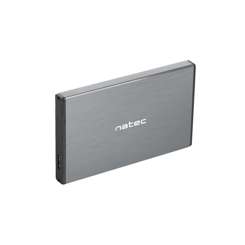 Externý box pre HDD 2,5'' USB 3.0 Natec Rhino Go, šedý, hliníkové telo