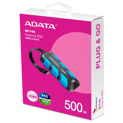 ADATA SC740/500GB/SSD/Externý/Modrá/5R