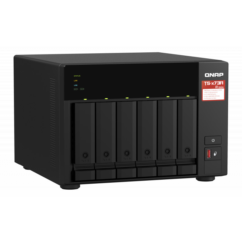 QNAP TS-673A-8G (Rýden 2,2 GHz / 8GB RAM / 6x SATA / 2x M.2 NVMe slot / 2x 2,5GbE / 2x PCIe / 4x USB)
