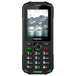 EVOLVEO StrongPhone X5, IP68 odolný Dual SIM telefón, 2,4'' LCD, 2500mAh, černo-zelený