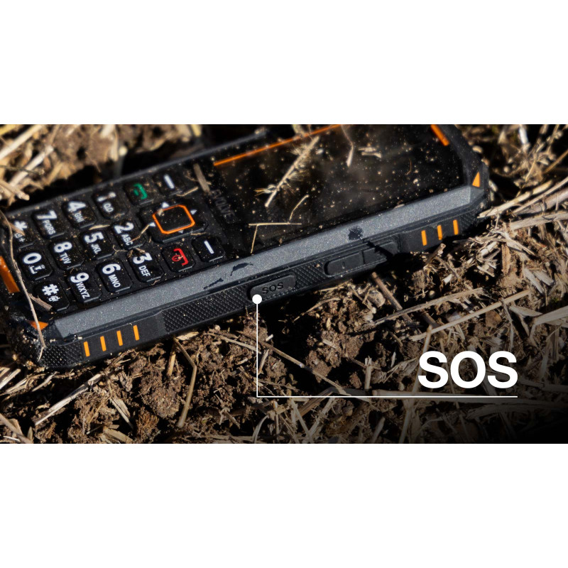 EVOLVEO StrongPhone X5, IP68 odolný Dual SIM telefón, 2,4'' LCD, 2500mAh, černo-zelený