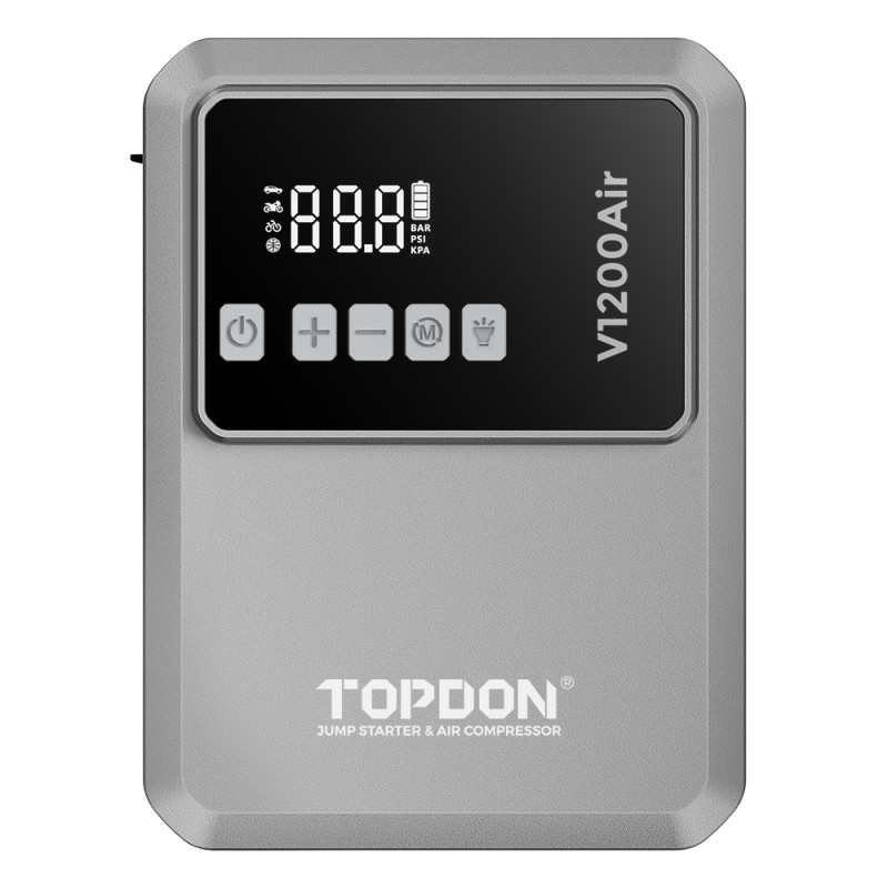 VIKING - TOPDON Car Jump Starter Jump V1200air/10000mAh/1200A/6,0l benzín/4,5l nafta