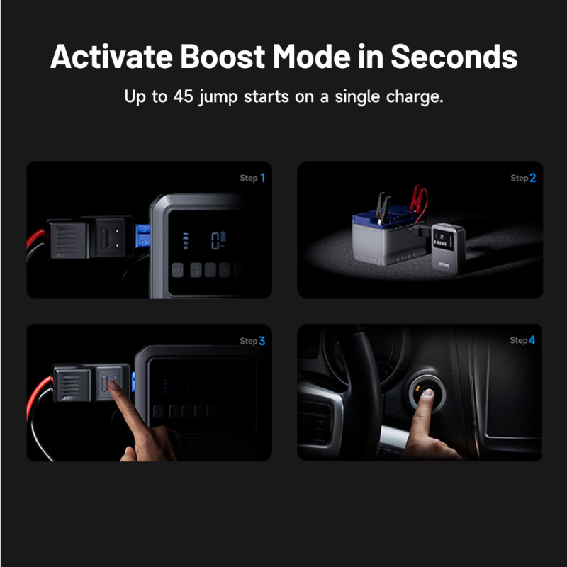 VIKING - TOPDON Car Jump Starter Jump V1200air/10000mAh/1200A/6,0l benzín/4,5l nafta