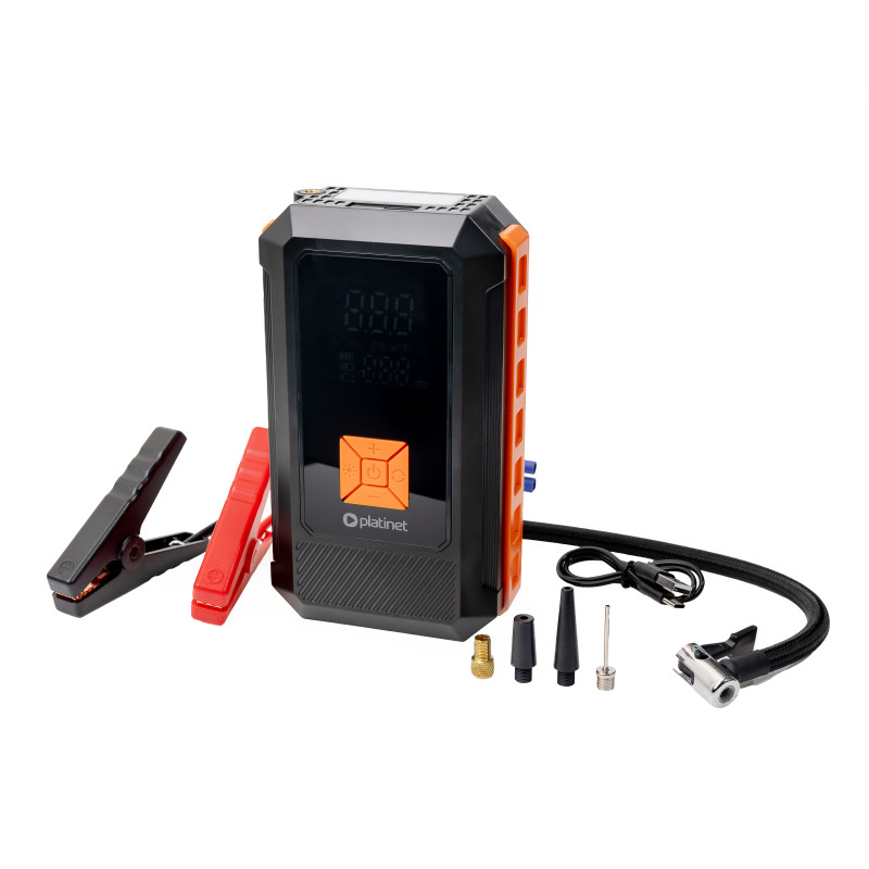 FELLOWES - Platinet 4v1 Powerbanka 8000 mAh + Multifunkčná štartovacia nabíjačka 800A, kompresor 25 l/min 10 BAR