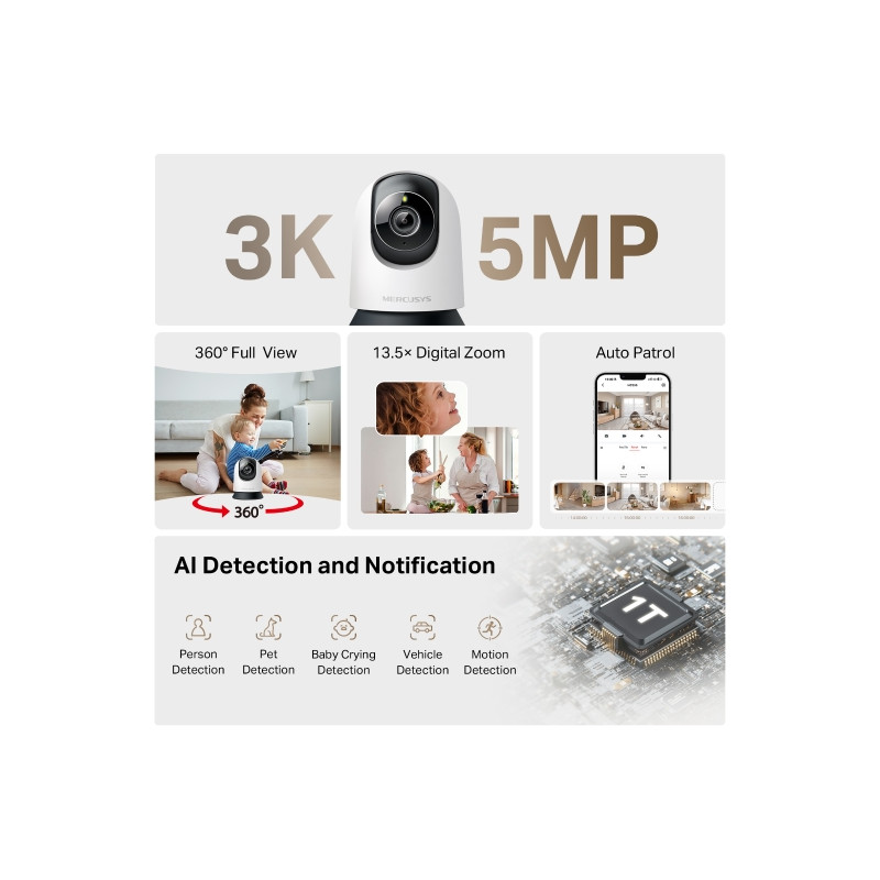 Mercusys MC230 Pán/Tilt Home Security WiFi Camera