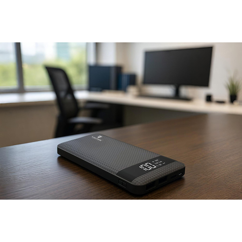 VIKING POWER BANK PN-961PD QC3.0 10000mAh, QUICK CHARGE 3.0, Čierna