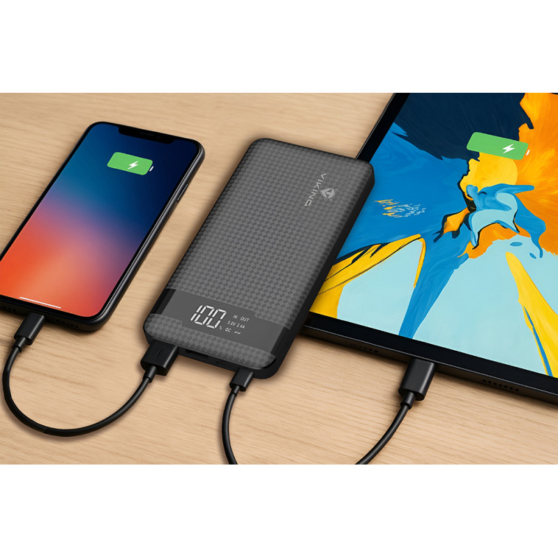 VIKING POWER BANK PN-961PD QC3.0 10000mAh, QUICK CHARGE 3.0, Čierna