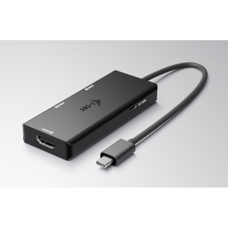 i-tec USB-C Triple 4K HDMI Video adaptér, Power Delivery 100W