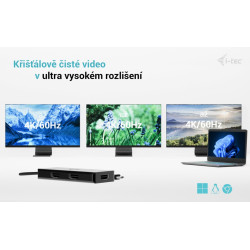 i-tec USB-C Triple 4K HDMI Video adaptér, Power Delivery 100W