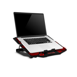 EVOLVEO Ania 5R, chladiaca podložka pre notebook, 5x ventilátor, červené podsvietenie