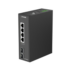 D-Link DIS-100G-06 6-Port Gigabit Industrial Unmanaged Switch with 2 x SFP Ports