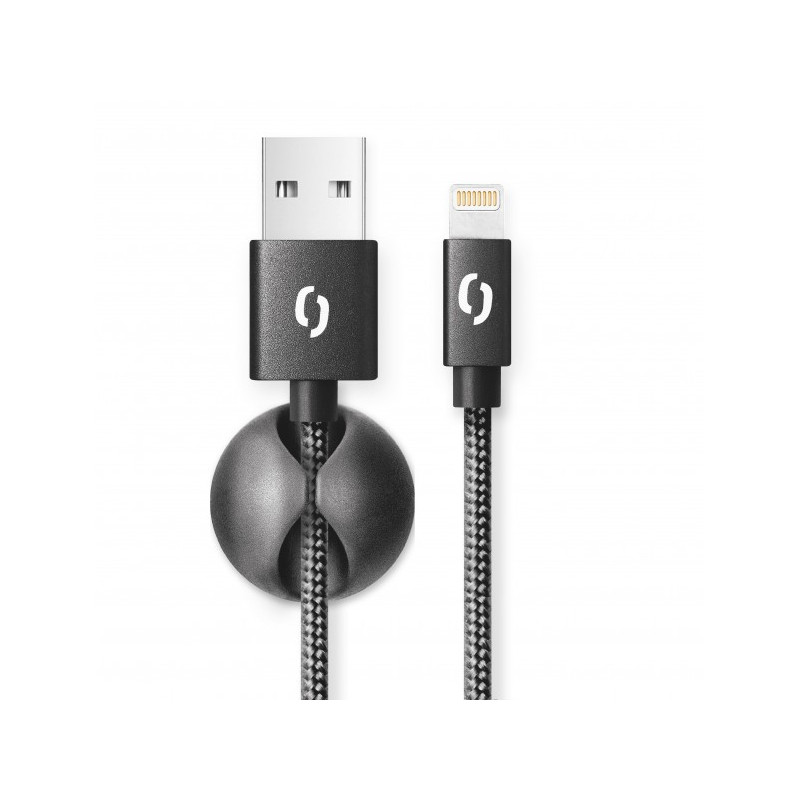 ALIGATOR PREMIUM 2A kábel, Lightning 2m, čierny