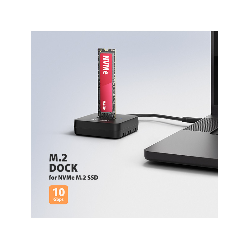 AXAGON ADSA-M2C11L, USB-C 10Gbps dokovacia stanica pre 1× M.2 NVMe SSD
