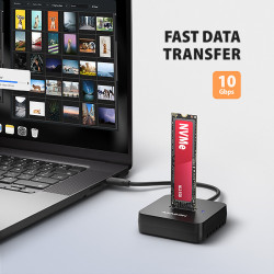 AXAGON ADSA-M2C11L, USB-C 10Gbps dokovacia stanica pre 1× M.2 NVMe SSD
