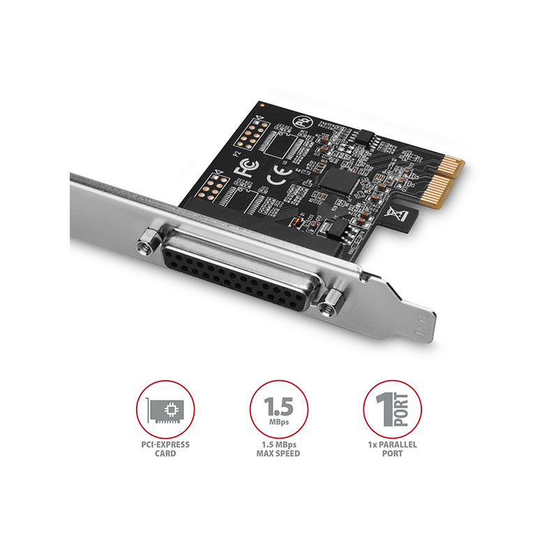 AXAGON PCEA-P1N, PCIe radič - 1x paralelný port (LPT), vr. LP