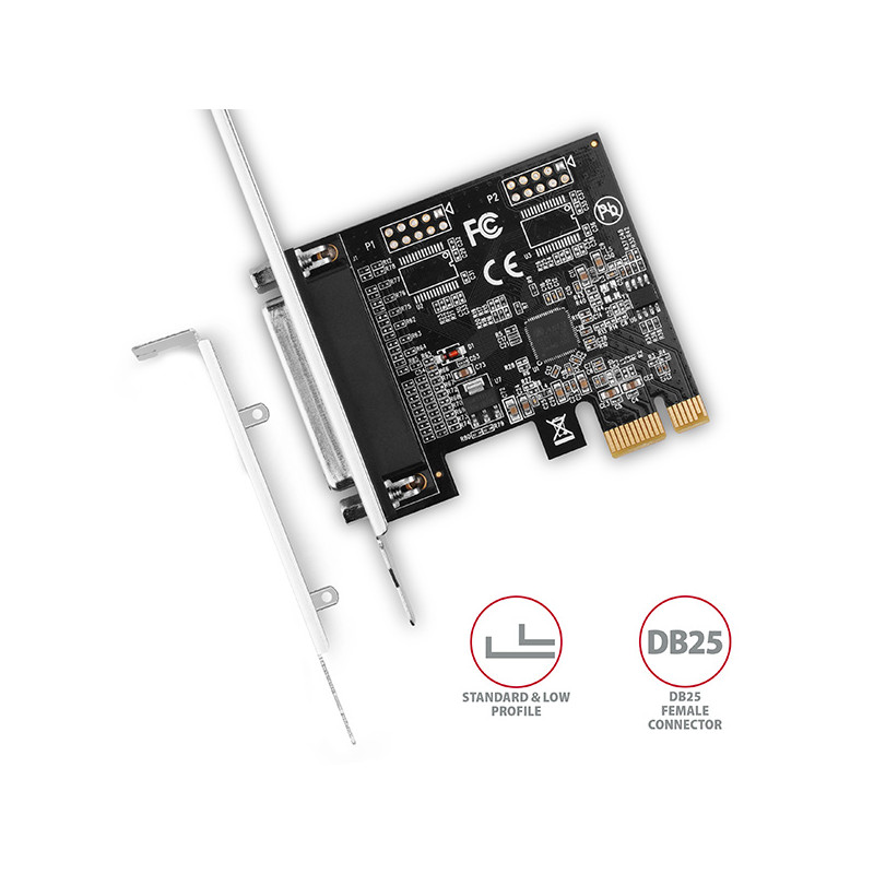 AXAGON PCEA-P1N, PCIe radič - 1x paralelný port (LPT), vr. LP