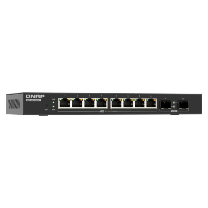 QNAP switch QSW-L2110-10T (8x 2,5GbE port, 2x 10GbE port, Lite Managed)