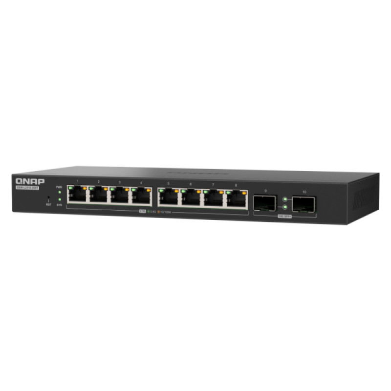 QNAP switch QSW-L2110-10T (8x 2,5GbE port, 2x 10GbE port, Lite Managed)
