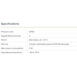 Mikrotik GPeR Gigabitový pasívny ethernet repeater
