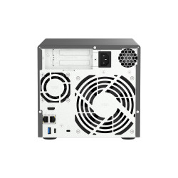 QNAP TVS-h474-i3-8G (4core 4,3 GHz, ZFS, 16 GB RAM, 4x SATA, 2x M.2 NVMe, 2x PCIe, 2x 2,5GbE, HDMI)