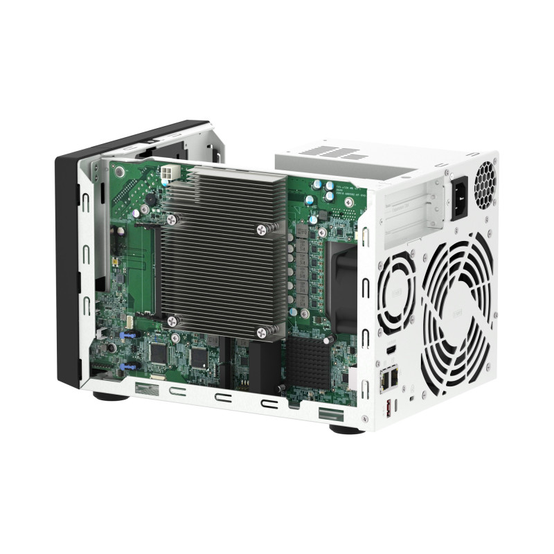 QNAP TVS-h474-i3-8G (4core 4,3 GHz, ZFS, 16 GB RAM, 4x SATA, 2x M.2 NVMe, 2x PCIe, 2x 2,5GbE, HDMI)