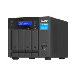 QNAP TVS-h474-i3-8G (4core 4,3 GHz, ZFS, 16 GB RAM, 4x SATA, 2x M.2 NVMe, 2x PCIe, 2x 2,5GbE, HDMI)