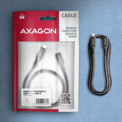 AXAGON BUCM32-CF05AB predlžovací kábel USB-C (M) -- USB-C (F), 0.5m, USB 20Gbps, PD 240W ALU oplet