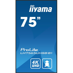 75'' iiyama LH7565UHSB-B1: IPS, 4K UHD, Android, 24/7