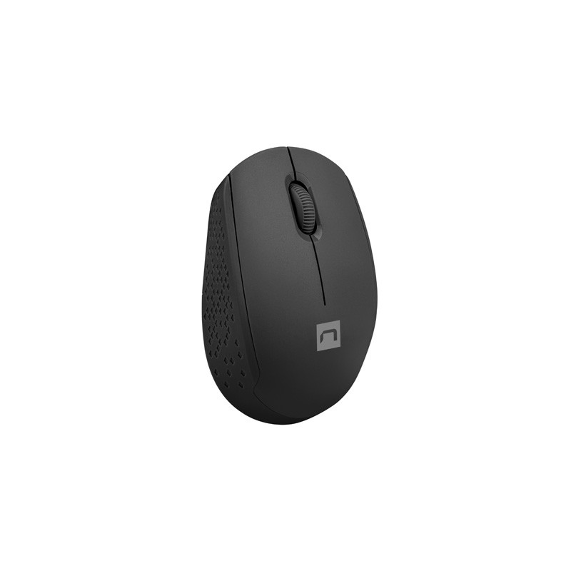 Myš Natec STORK/Kancelárska/Optická/1 600 DPI/Bezdrôtová USB/Čierna
